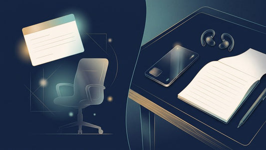 Calendar-invite silhouette beside a card recorder and earbuds — editorial chooser, no logos or invented scores
