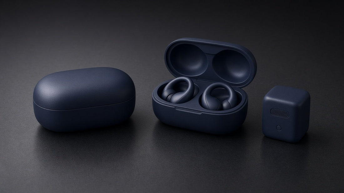 TicNote Pods case alone versus Pods kit with Lite recorder — retail chooser hero, no fake prices
