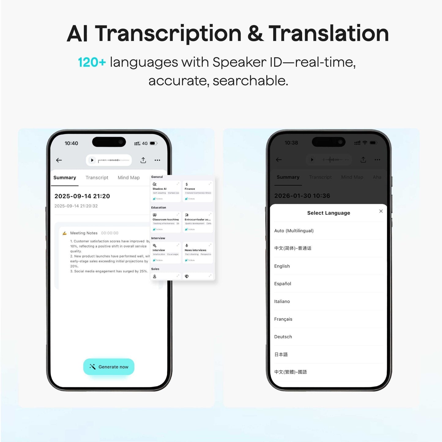 TicNote Lite AI Voice Recorder with 1-Year Pro Plan - Ticnote