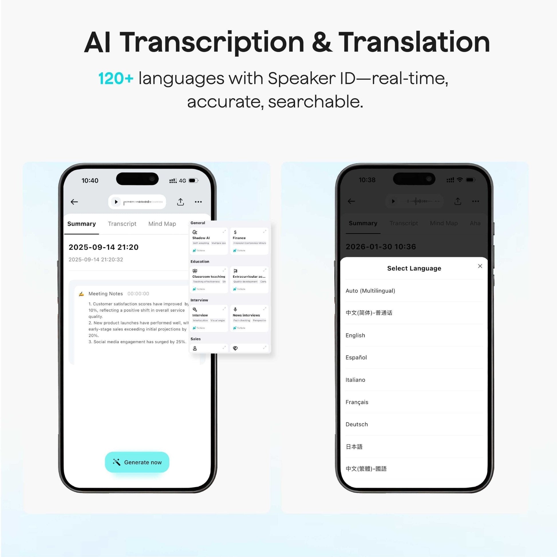 TicNote Lite AI Voice Recorder with 1-Year Pro Plan - Ticnote