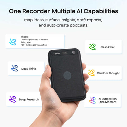 TicNote Lite AI Voice Recorder with 1-Year Pro Plan - Ticnote