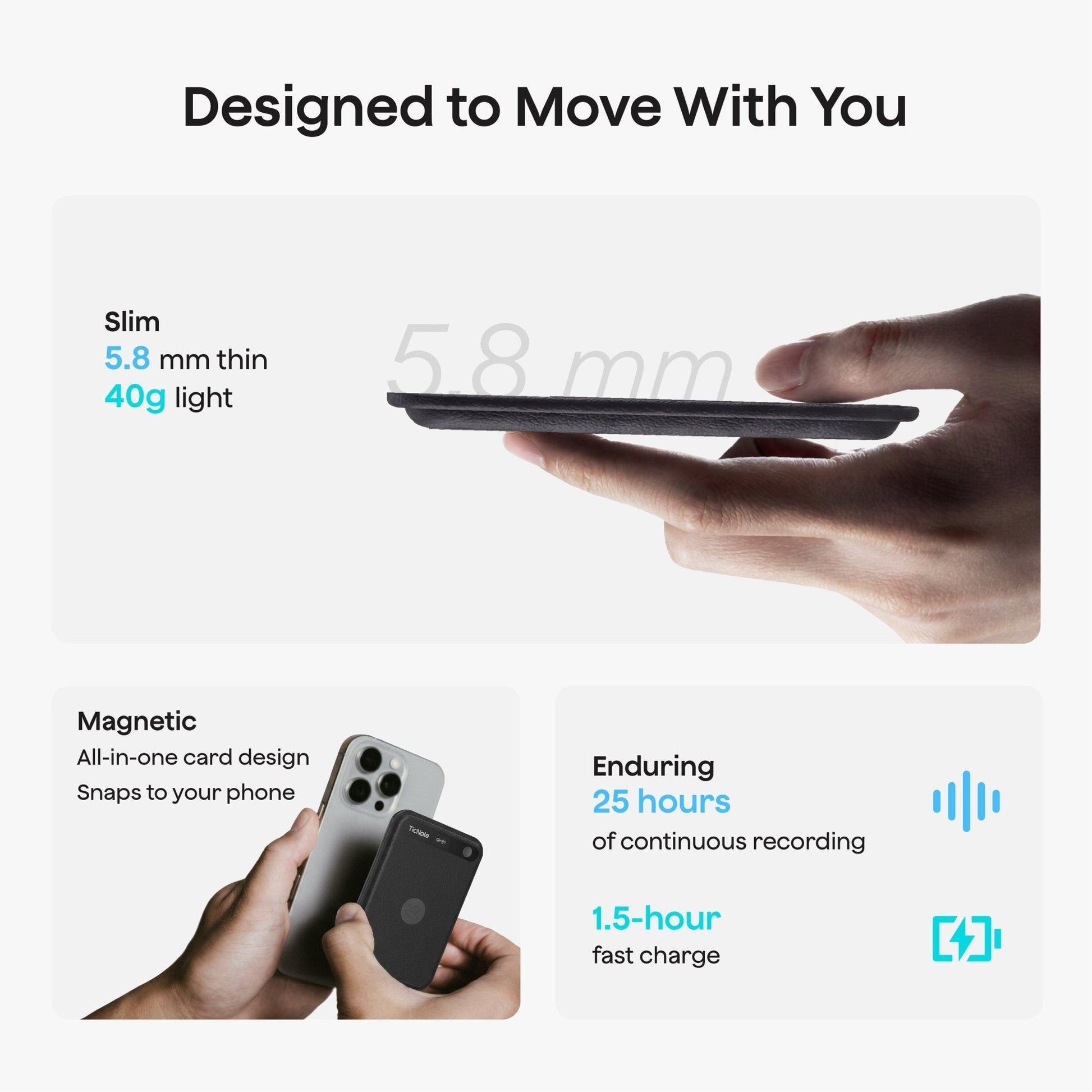TicNote Lite AI Voice Recorder with 1-Year Pro Plan - Ticnote