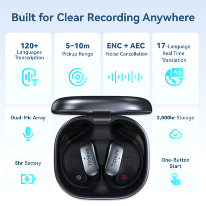TicNote Pods AI Voice Recorder Earbuds Enterprise - Ticnote