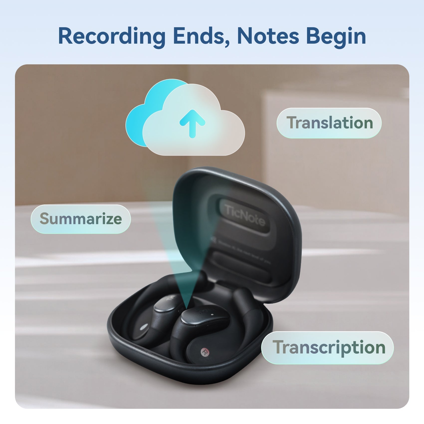 TicNote Pods AI Voice Recorder Earbuds Enterprise - Ticnote